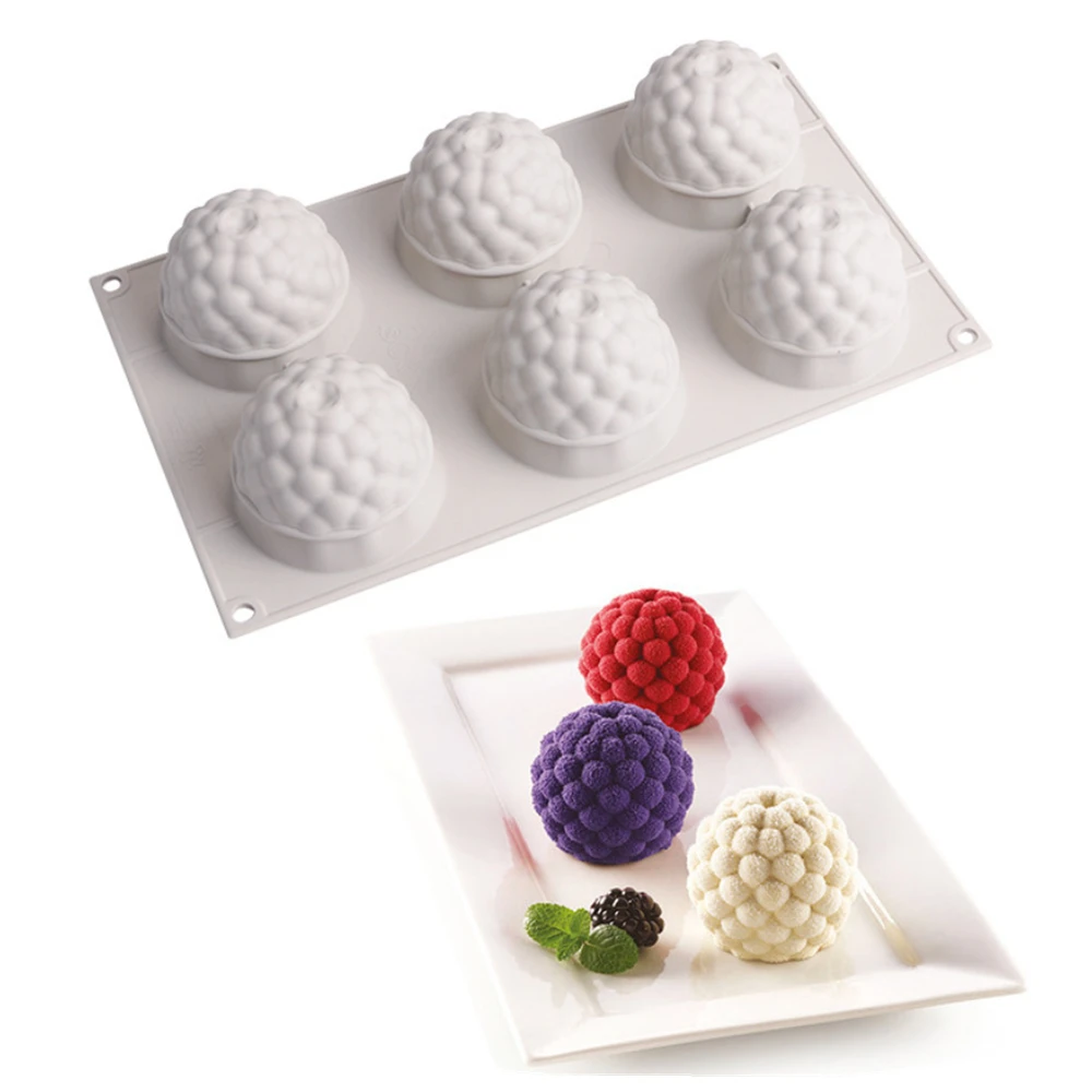 4/6 Cavity Cactus Silicone Mousse Cake Mould Bayberry Fruit Dessert Mold Decorating Tools | Дом и сад