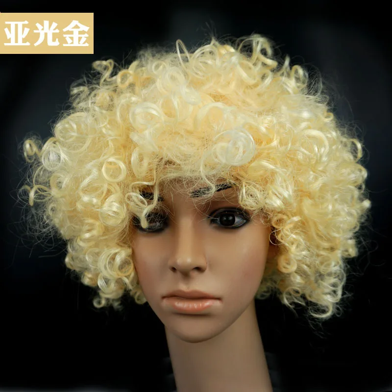 Funny clown wig caps Fans explosive head wig dance bar wedding party dress performance props wig Funny fluffy for Kids Adults images - 6