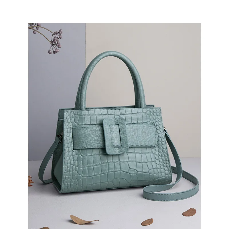

2021 New Women's Bag Atmospheric Genuine Leather Shoulder Bag Women's Fashion Versatile Summer Tote Handbag
