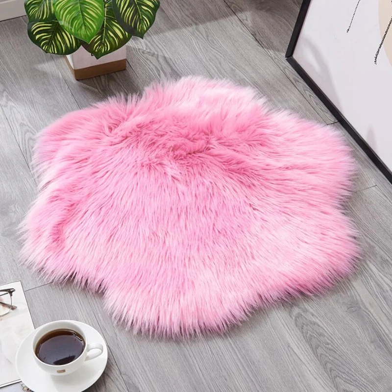 Пушистый Ковер в форме цветка ворсистый мягкий ковер из искусственного меха для