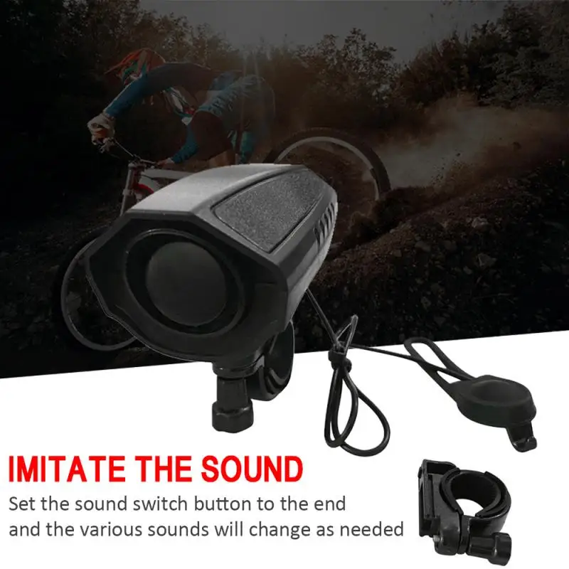 

123dB Bicycle Electronic Horn MTB Bike Super Loud Electric Bell Cycling Handlebar Air Alarm Ring Bell With Horn Bracket Hot Sale