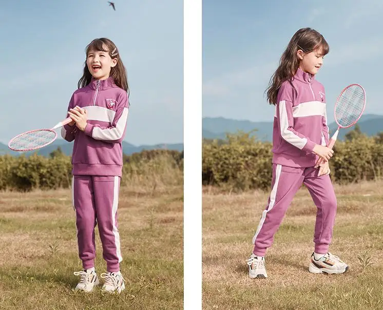 

2 Piece Sweatshirts Pants Sets For Girls Autumn Winter Warm Hoodies Kids Sports Pullovers Casual Trousers Baby Girl Sportsuits