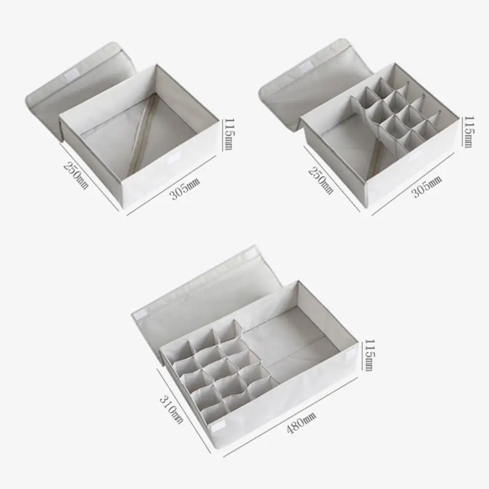 

Washable Houseware Underwear Socks Shorts Bra Organizer Storage Box with Lid