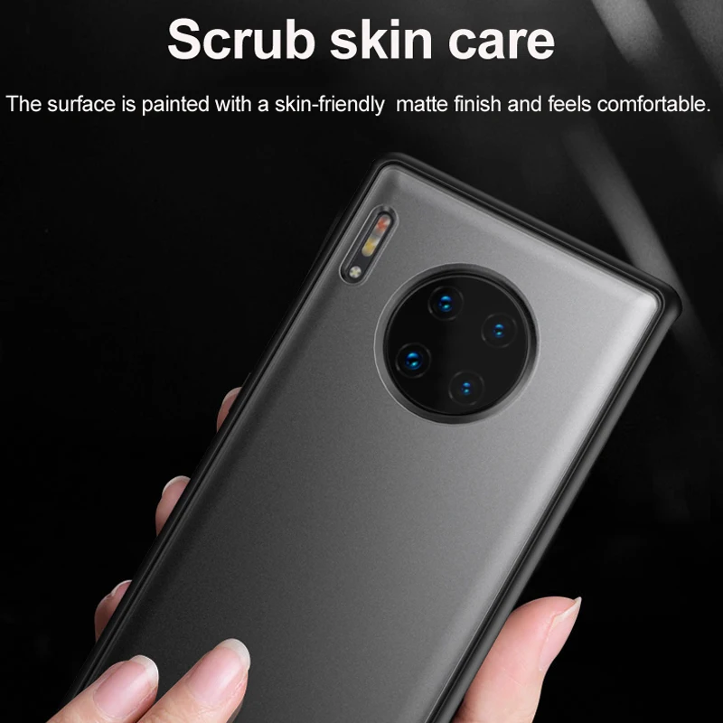 

For Huawei Mate 30 Case Mate30 Pro Back Covers Vpower Matte Translucence Plastic+Silicone Hybrid Cases for Huawei Mate 30 Pro