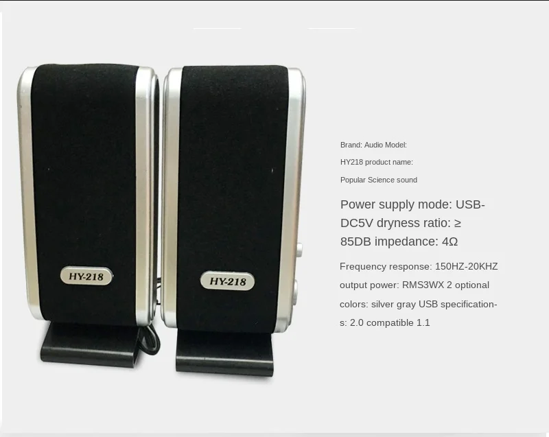 

Portable USB stereo Soundbox music speaker for portable multimedia speakers Mini computer speakers USB interface speakers