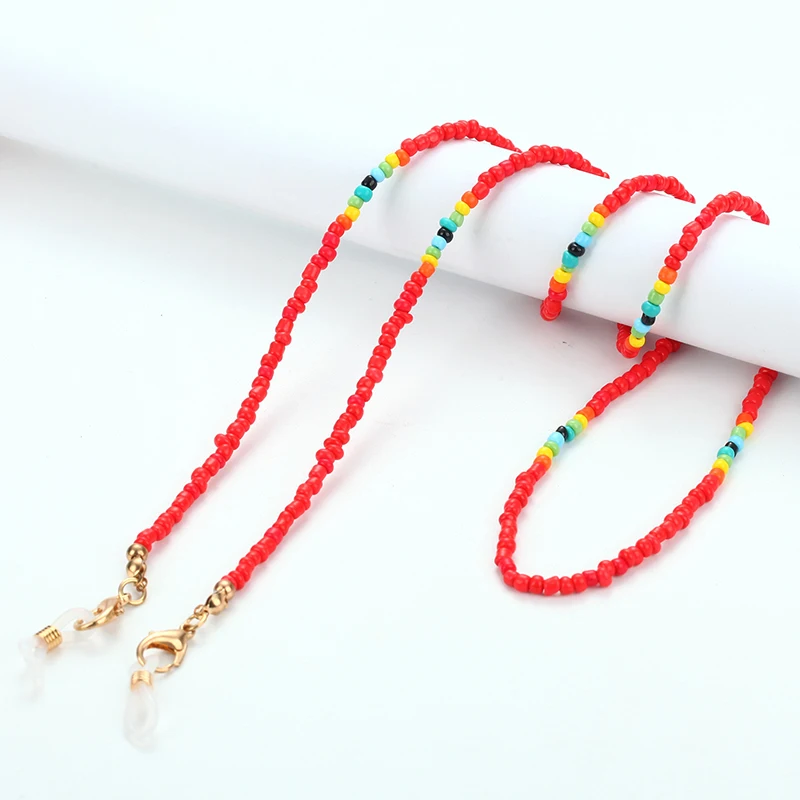 

Colorful Bead Sunglasses Strap Eyeglass Chain Reading Glasses Chain String Holder Neck Cord Eyewear Glass Necklace