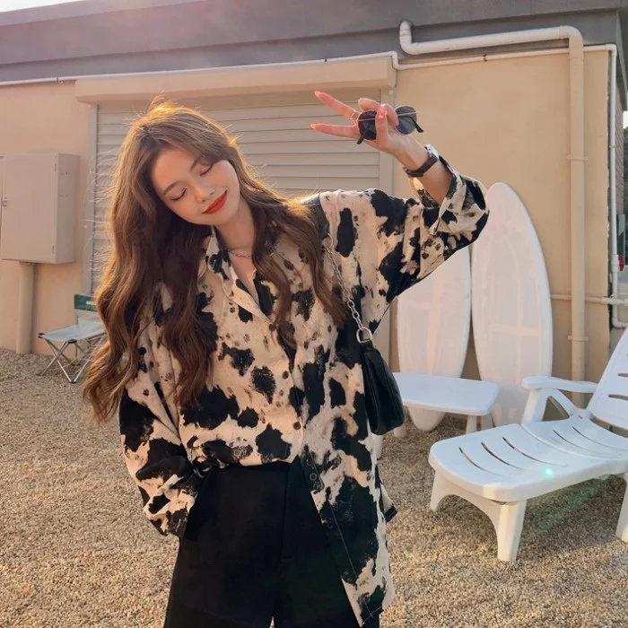 Рубашка женская с леопардовым принтом Повседневная блуза из сетчатой ткани