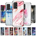 Чехол с рисунком для Samsung Galaxy A52, A51, A21s, A20S, чехол из закаленного стекла для Samsung A50, A42, A41, A32, A22, A12, A10, противоударные чехлы