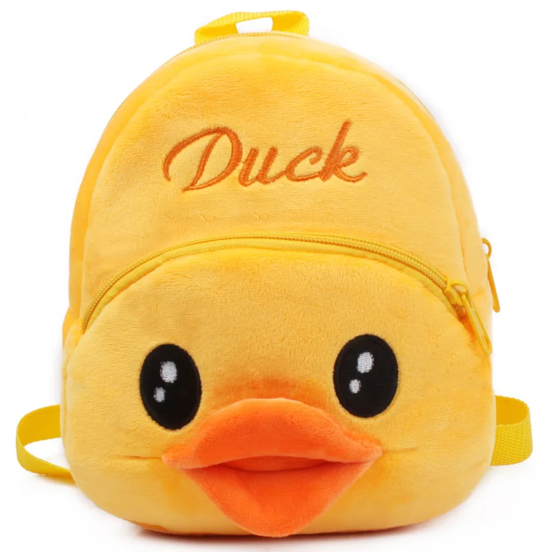 

Fashion Children School Bags 3D Cartoon Print Plush Kids Backpack Kindergarten Boys and Girls School Bags Mini Backpack Book Bag