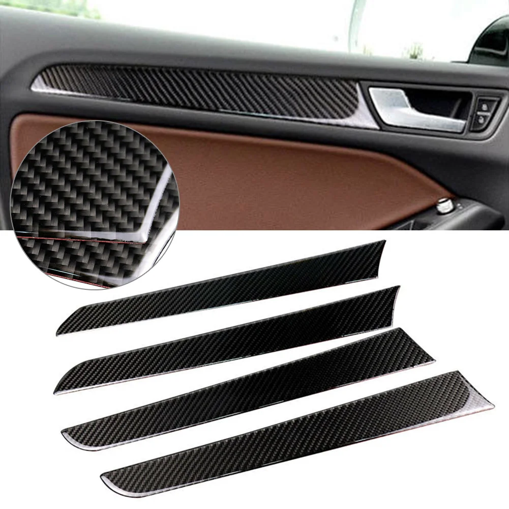 4x Auto Innen Tür Panel Abdeckung Trim Aufkleber Für Audi A4 B8 2009 2010 2011 2012 2013 2014 2015 2016 carbon Fiber ABS Kunststoff