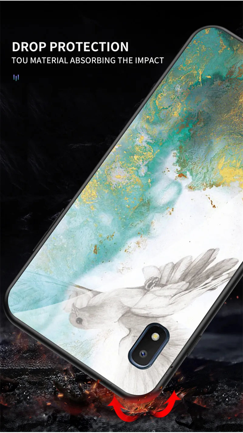 

For Xiaomi Mi 8 Explorer mi A1 A2 A3 Lite MI Play mi Max 2 3 Marble Pattern Tempered Glass Back Cover Soft Edge Shell Case Cover