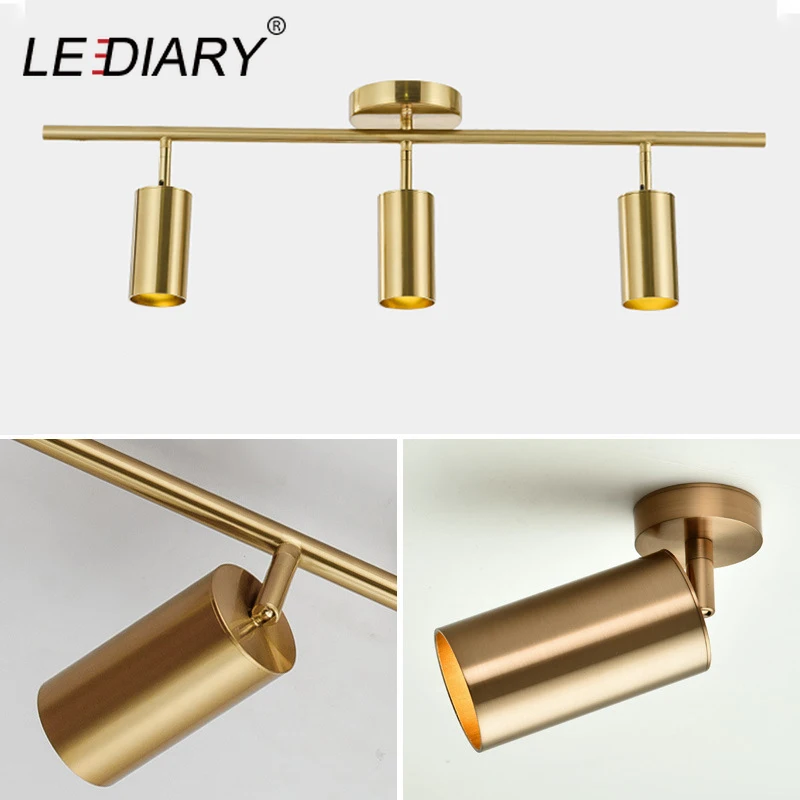 LEDIARY вращающаяся Золотая потолочная лампа регулируемая угловая точечная 7 Вт GU10