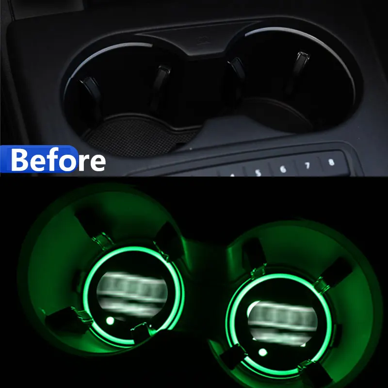 СВЕТОДИОДНЫЙ Автомобильный держатель для чашек 2 шт. светильник с логотипом Coaster