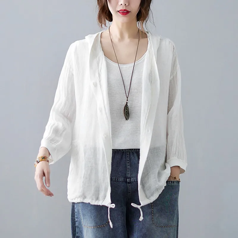 Женская летняя свободная Солнцезащитная повседневная куртка Новое поступление