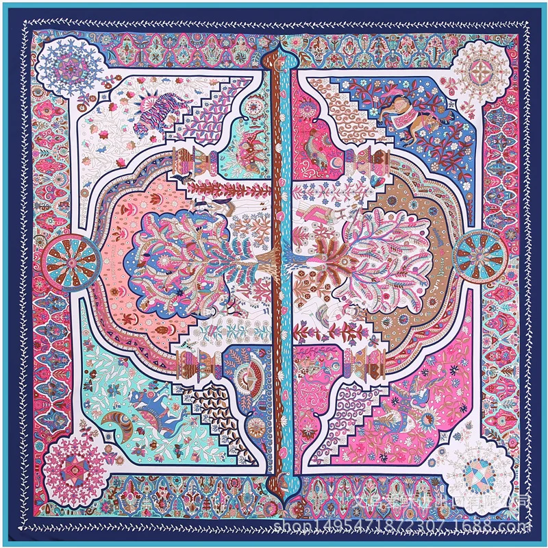 2020 Новый Для женщин шелк набивной шарф платок Универсальный светильник класса