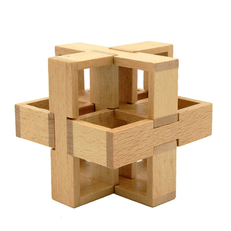 Детские игрушки Swiss Cube деревянные 3d пазл также для взрослых Kong Ming Lock хороший