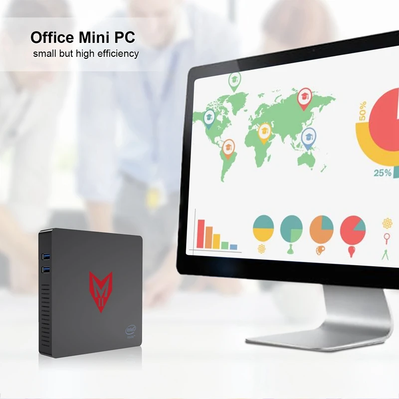 Mii Мини ПК Intel Apollo Lake J3355 4Gb+ 64Gb офисный компьютер 4K Hdmi Usb3.0 Gigabit Ethernet Windows 10 Мини компьютер