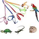 Рептилии, ящерицы, попугаев, черепахи, кабельный поводок, Регулируемый цвет, ремень для тренировки птиц, аксессуары для животных