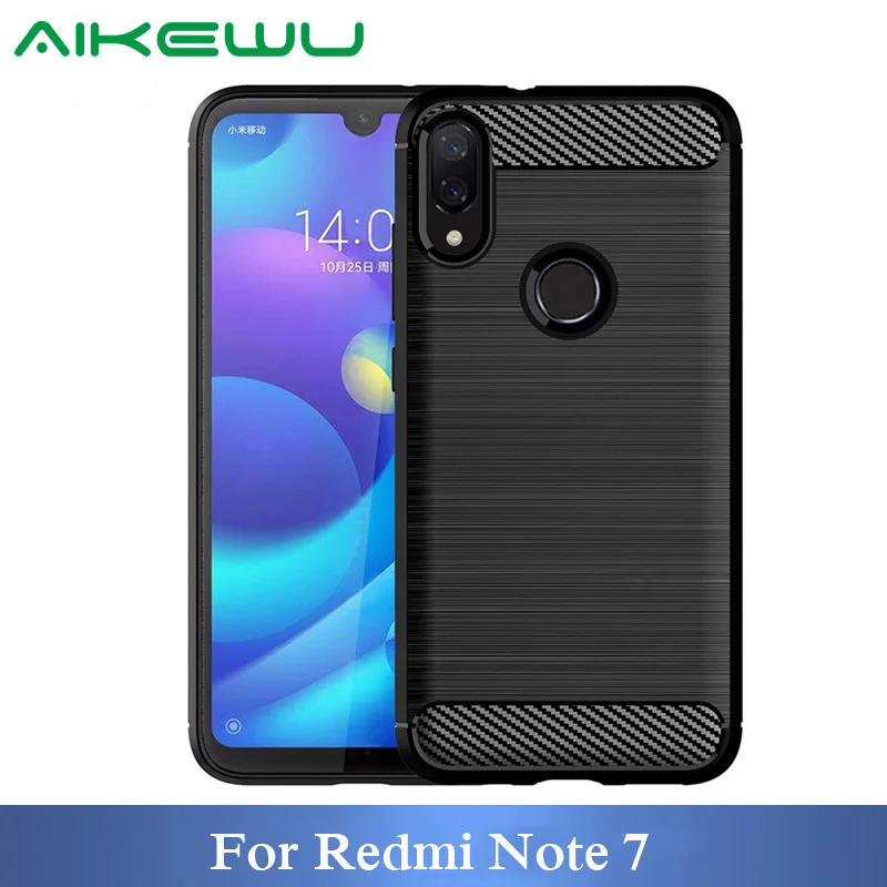 Силиконовый чехол для Xiaomi Redmi Note 7 противоударный чехол-бампер роскошные чехлы |
