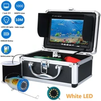 7 inch 1000tvl underwater fishing video camera kit 2 pcs led white lamp lights video fish finder lake under water fish camera