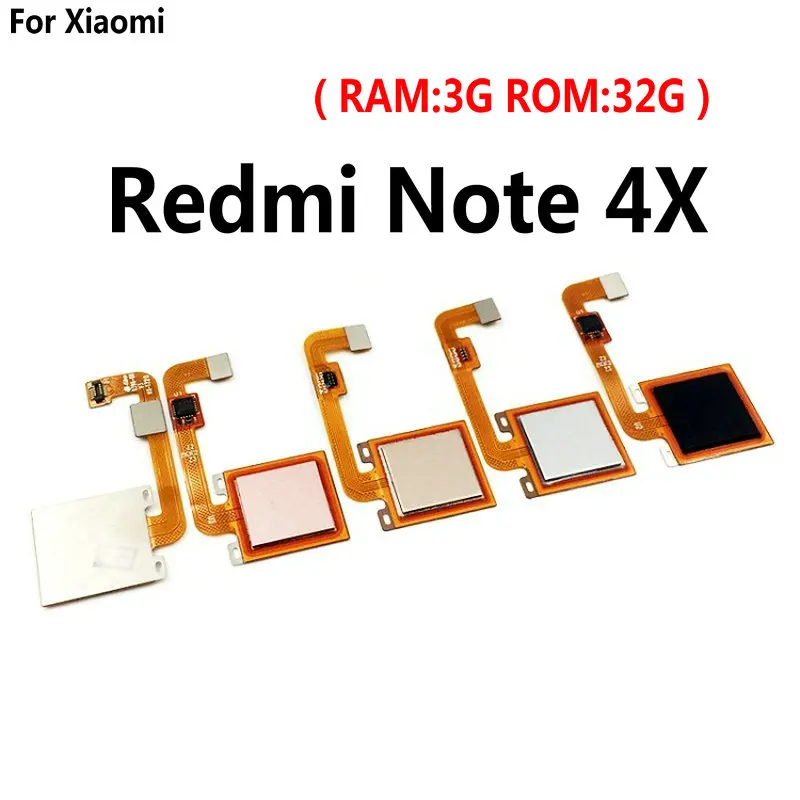 Для Xiaomi Redmi Note 4X Кнопка возврата клавиша Touch ID датчик отпечатков пальцев гибкий