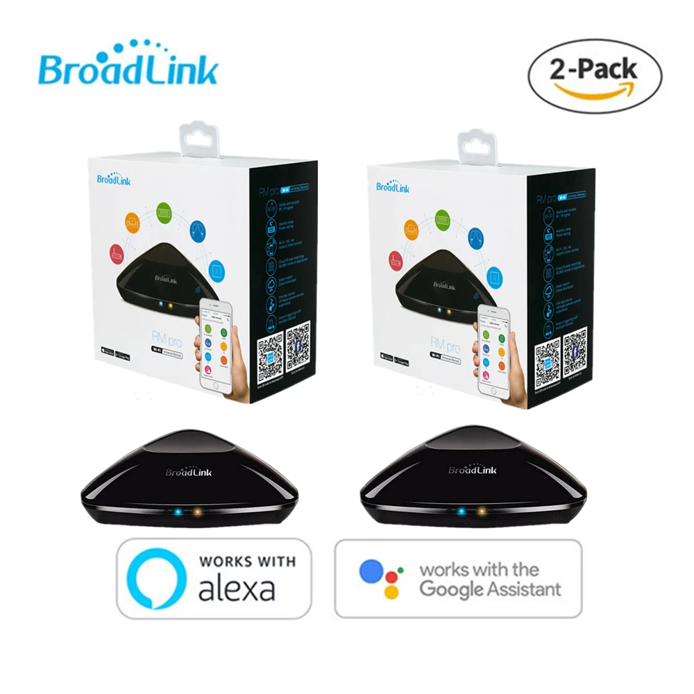 RM PRO US 2PCS Broadlink Rm Pro+ EU Mini3 Slimme Domotica Wifi+ Ir Rf Universele afstandard для интеллектуального использования Ios Android - Цвет: RM PRO US 2PCS