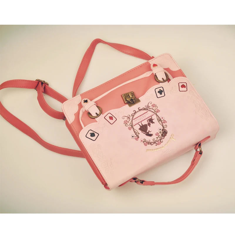 Сумка на плечо Алиса в стране чудес винтажный школьный портфель для студентов