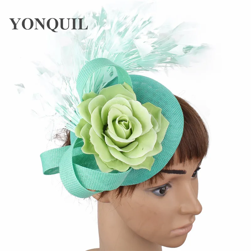 

Elegant Women Ladies Fashion Headpiece With Hair Clip Bride Wedding Fascinator Hat With Fancy Flower Headwear Cocktail Accessory