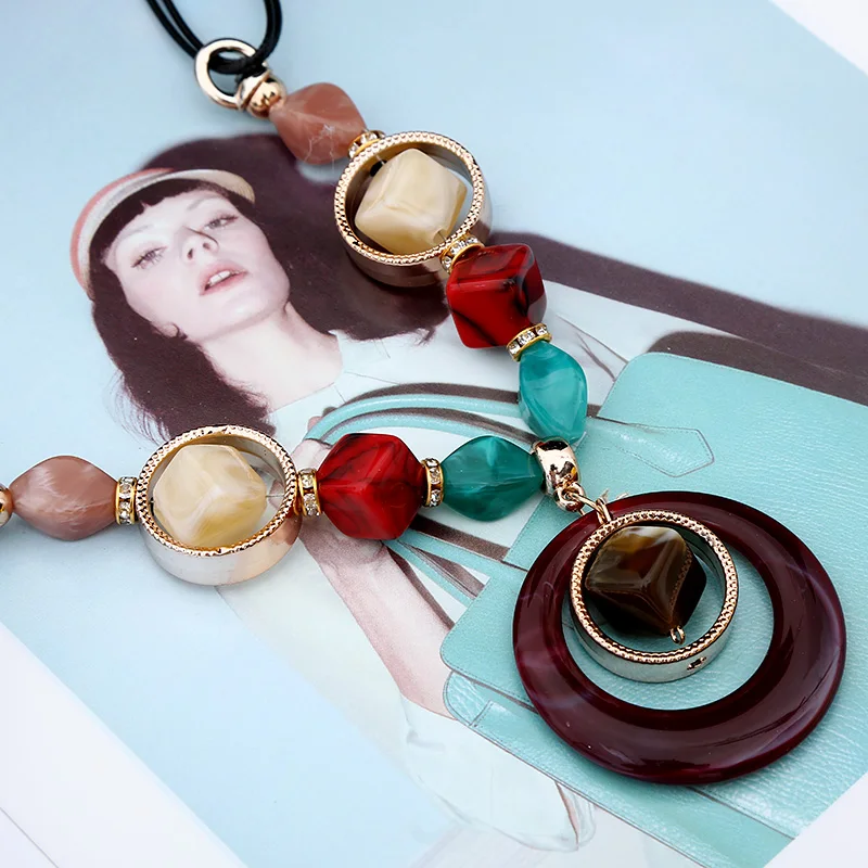 Женские Геометрические сережки подвески набор из акриловой смолы большие