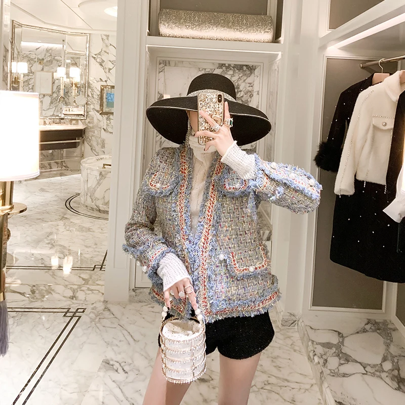 

Advanced French minority jacket autumn 2021 new style celebrity temperament fashion tweed jacket women