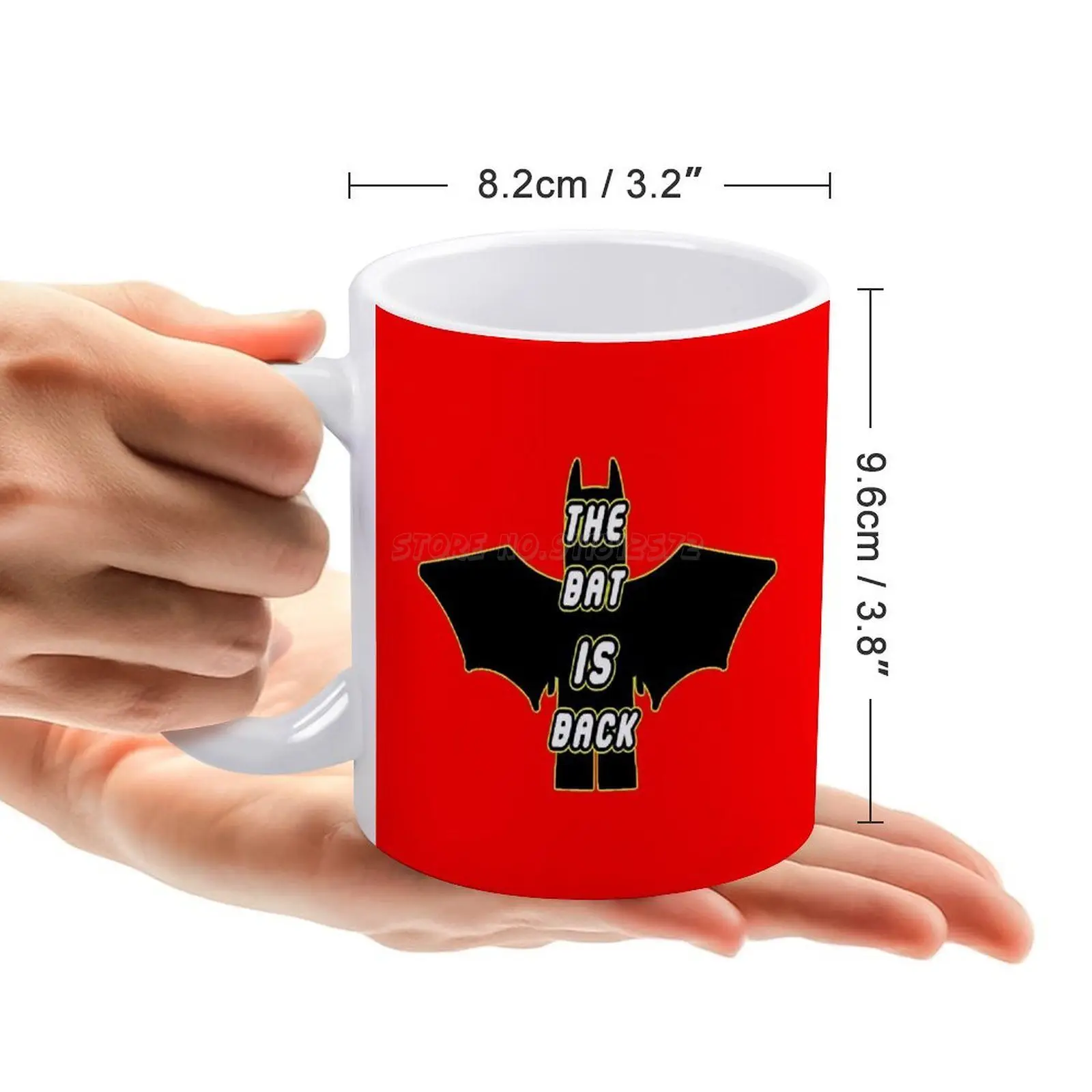 Белая кружка летучая мышь белая керамическая чайная чашка подарок на день