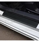 Защитная Накладка на порог автомобиля, 4 шт., Накладка на порог, наклейки из углеродного волокна, защита от царапин, для автомобилей, внедорожников, со скребком