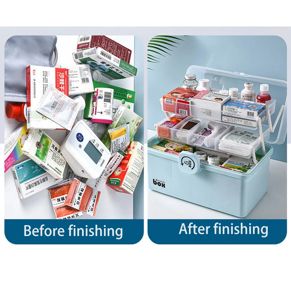 Многофункциональный пластиковый органайзер для таблеток аптечки