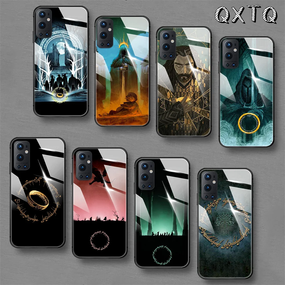 

LOTRs-Rings Fantasy Movie Tempered Glass Smart Phone Case For Oneplus Oppo Realme 5 6 7 8 9 T Find x3 Pro Nord Gt Cover Cell