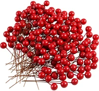 150 pcs christmas holly berries artificial red berries for christmas wreath decoration diy wreath making supplie