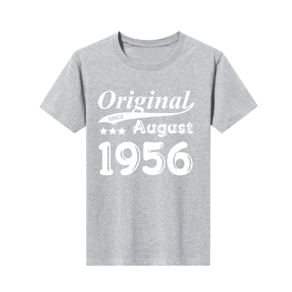 Модная футболка с принтом новинка оригинал августа 1956 года свободные футболки по