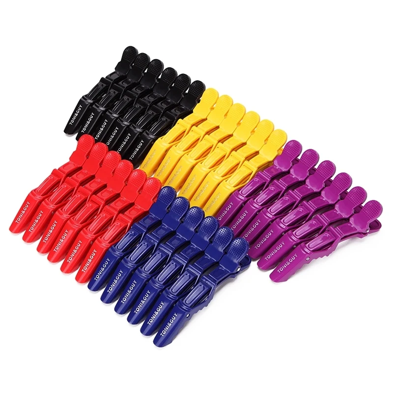 

6pcs/lot Plastic Hair Clip Hairdressing Clamps Claw Section Alligator Clips Barber For Salon Styling Hair Accessories Hairpin