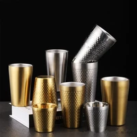 304 stainless steel large beer mug coffee tea drinks cup double thickening drinkware kitchen tableware original articles for bar