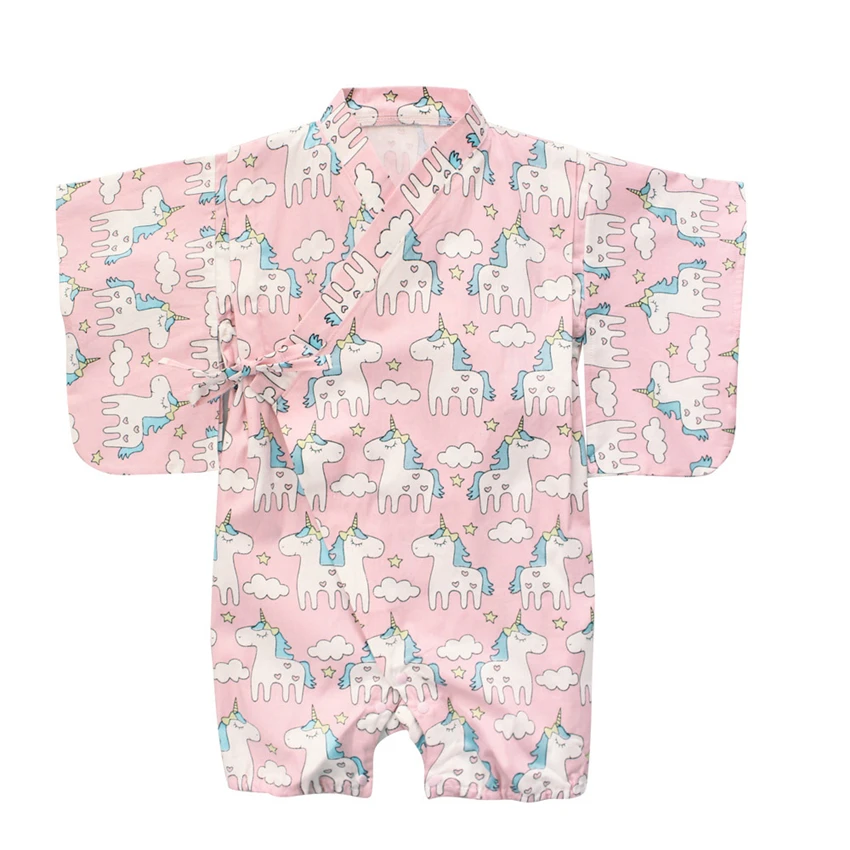 Традиционная японская стильная детская одежда кимоно комбинезоны с принтом