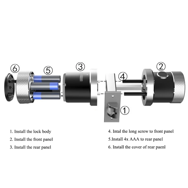 

TT Lock APP Fingerprint Door Lock Knob Lock for Home / Office / Hotel DIY Door Lock