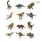 Динозавр декор для торта Дино джунгли сафари День Рождения Кекс Топпер Дино Юрский Мир рев С Днем Рождения Декор для вечеринки для детей мальчик 1-й