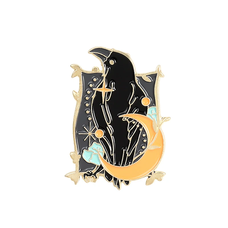 

ZF1786 Cute Bird Clothing Accessories Enamel Pin Brooch Creative Cartoon Denim Coat Lapel Badge Jewelry Gift