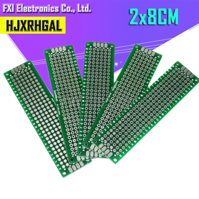 5 шт. 2x8 см 2*8 двухсторонний Прототип PCB diy универсальная печатная плата igmopnrq|board