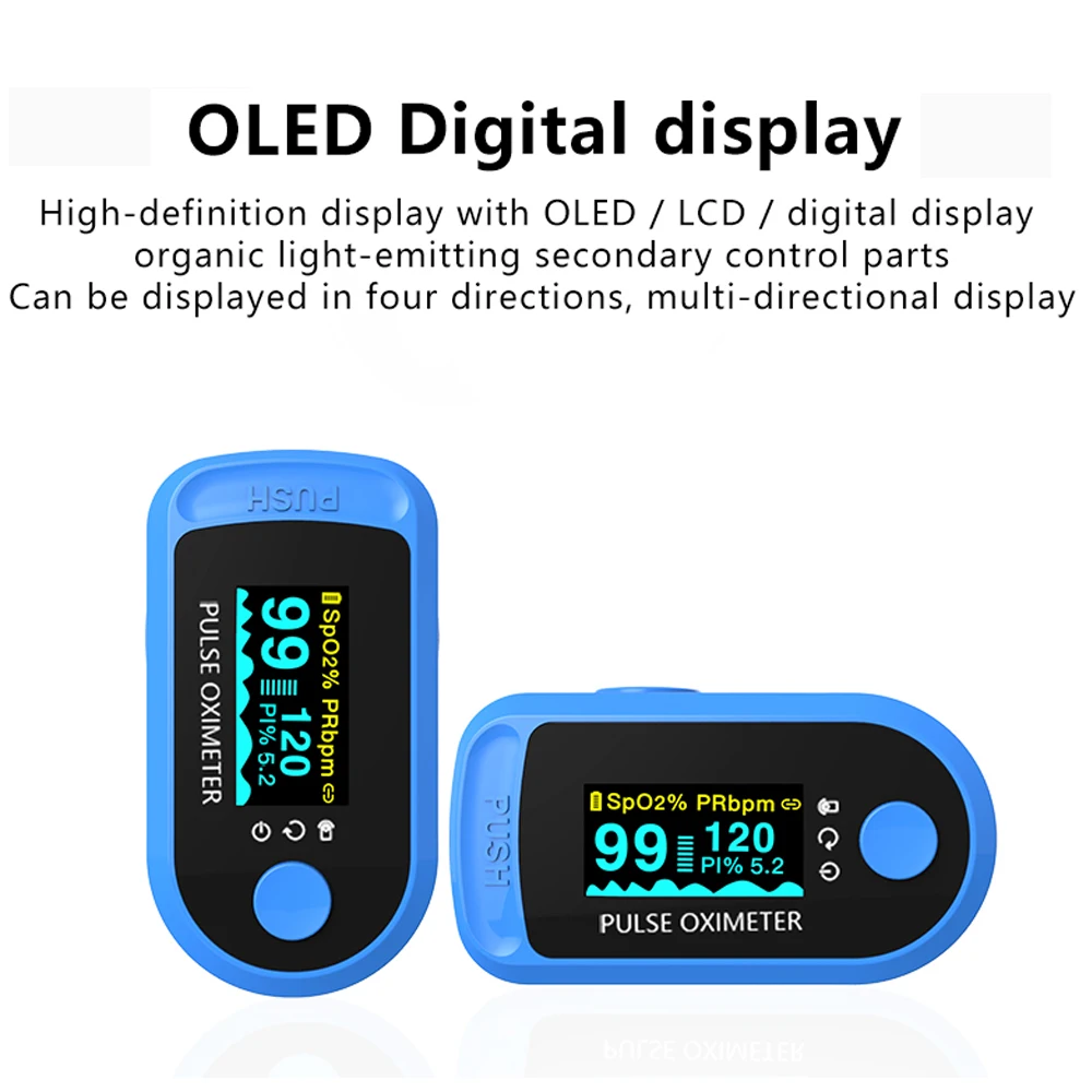 Пульсоксиметр прибор для измерения пульса и уровня кислорода в крови с Bluetooth