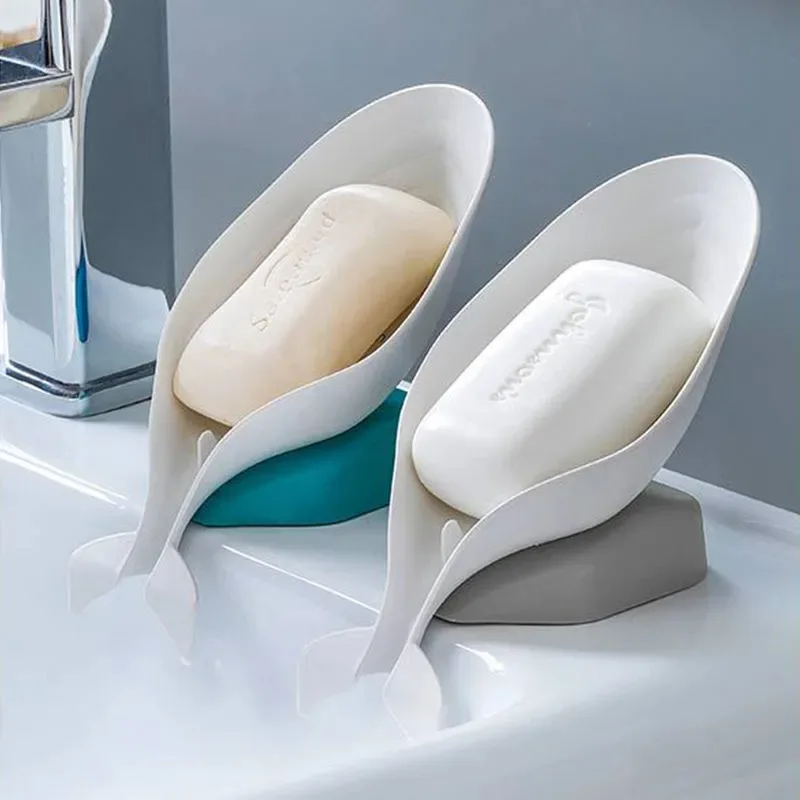 

Creative Dolphin Soap Box, Bathroom And Toilet Perforated Plastic Soap Dish Soap Holder Case Bathroom Supplies Bathroom Gadgets