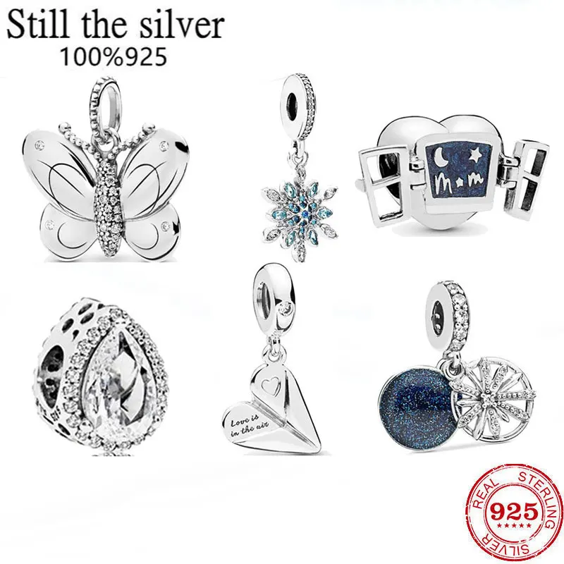 

Бусина-бабочка «робот» из серебра 100% пробы для девочек