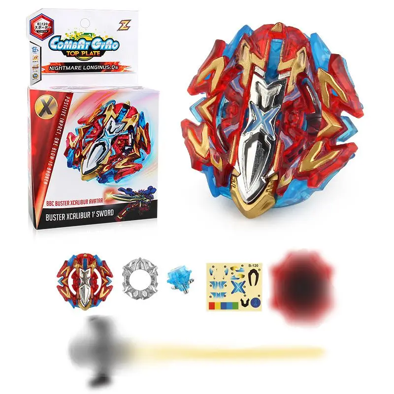 Burst Superking-giroscopio giratorio B120 para ni&ntilde;os, juguete de fusi&oacute;n con lanzador, espada Xcalibur de 1 ', giroscopio de lucha, regalos de cumplea&ntilde;os-0