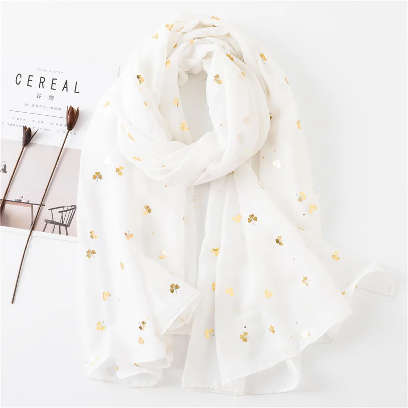 Новый дизайн серебро Клевер белого и синего цвета из хлопка для маленького