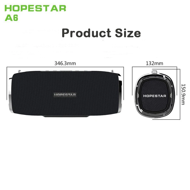 Мощная компьютерная bluetooth Колонка Hopestar A6 35 Вт звуковая колонка портативная