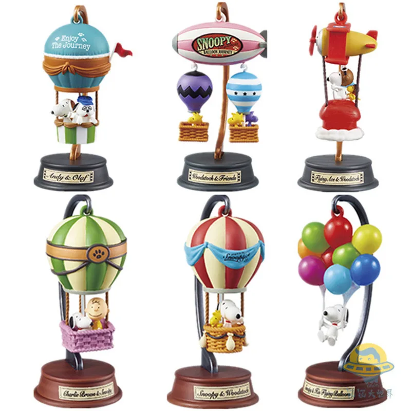 

Trendy Blind Box Comic Character Little White Dog Hot Air Balloon Trip Happy Holiday 6 Styles/Set Of Ornaments